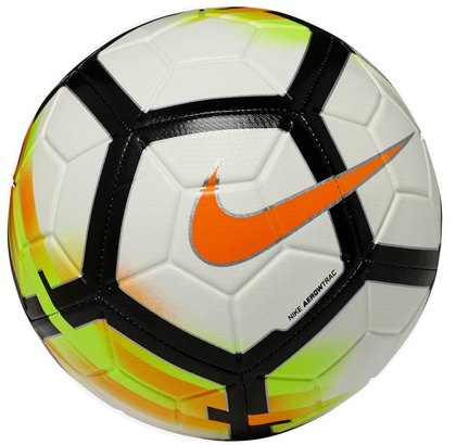 Bialo-pomarańczowa piłka nożna Nike Strike Repl Ordem SC3147-100 r4