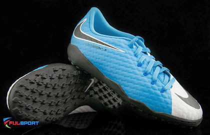 Niebiesko-czarne buty piłkarskie na orlik Nike Hypervenom Phelon TF 852598-104 JR