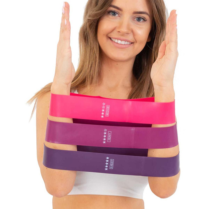 ZESTAW GUM DO ĆWICZEŃ FITNESS CROSSFIT MINI BAND 5W1 ENERO FIT