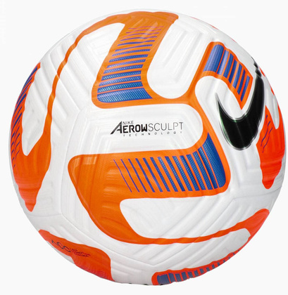 Biało-pomarańczowa piłka nożna Nike Flight Premier League DN3595-100