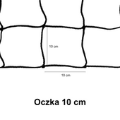 Siatka do siatkówki treningowa |9,5m x 1m| PE 3mm czarna bezwęzłowa - Legend Sport