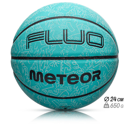Piłka koszykowa Meteor Fluo miętowy 7