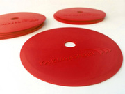 Czerwone znaczniki pola płaskie (maty znakujące) 100584 - zestaw 10 szt.