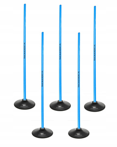 Tor przeszkód slalomowy 160cm laski + podstawa 1,5kg Niebieski