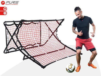 Czarno-czerwony rebounder do piłki nożnej P2I Soccer