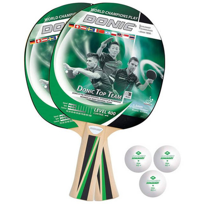 Zestaw do tenisa stołowego stół + siatka Allright Zefir TT03001 + komplet Top Team 400 