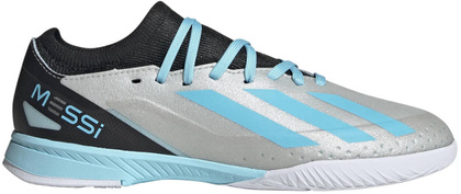 Szaro-błękitne buty halowe Adidas X Crazyfast Messi.3 IE4075