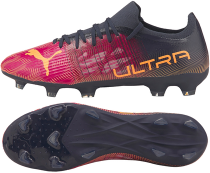 Fioletowo-czarne buty piłkarskie Puma Ultra 3.4 FG/AG 106699 03