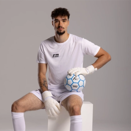 Białe rękawice bramkarskie Football Masters Invictus X All White