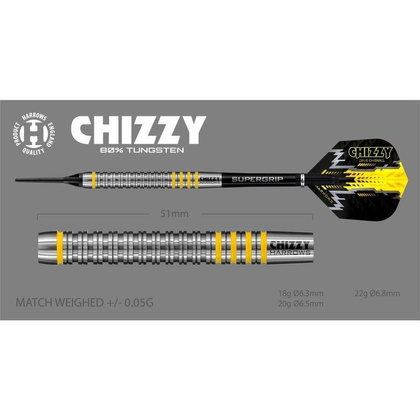 Rzutki Harrows Chizzy Brass Softip