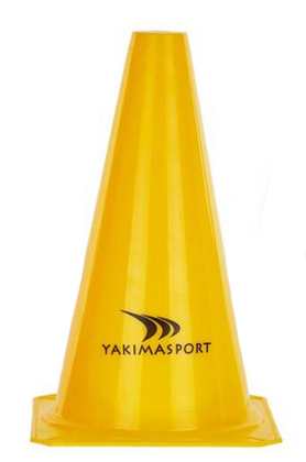 Żółty pachołek bez otworów Yakimasport 100029 23 cm