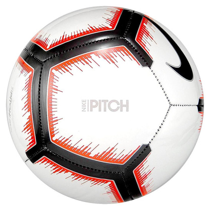 Biało-czarna piłka nożna Nike Pitch SC3316-100 - rozmiar 5