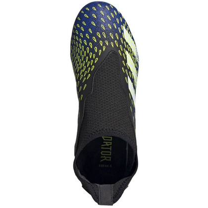Czarno-seledynowe buty piłkarskie korki Adidas Predator Freak.3 LL FG FY0618 - Junior