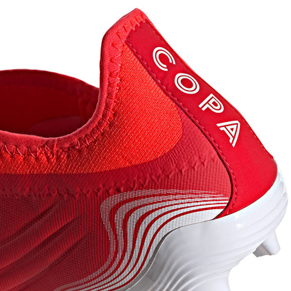Czerwono-białe buty piłkarskie korki Adidas Copa Sense.3 LL FG FY6172