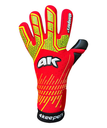 Czerwono-żółte rękawice bramkarskie 4Keepers Neo Lava NC - Junior