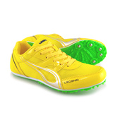 Żółte buty lekkoatletyczne z kolcami do biegów i skoków na bieżni Legend