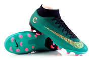 Zielone buty piłkarskie Nike Mercurial Superfly Academy CR7 MG AJ3541-390