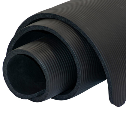 MATA FITNESS NBR ANTYPOŚLIZGOWA 183x61x1.5CM CZARNA + POKROWIEC ENERO FIT