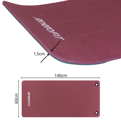 MATA FITNESS KLUBOWA Z OTWORAMI 140x60x1.5CM ENERO FIT