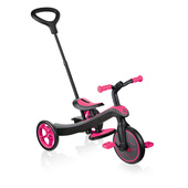 Czarno-różowy rowerek biegowy Globber Explorer Trike 4w1 632-110-3