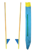 Szczudła drewniane cyrkowe małe NIEBIESKIE 140 cm dla dzieci
