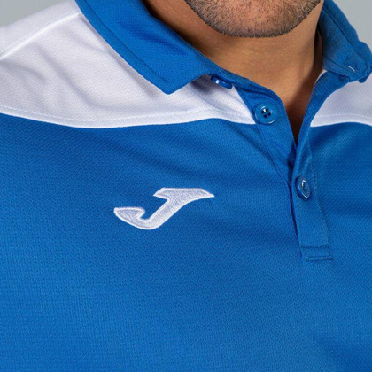 Niebiesko-biała koszulka polo Joma Hobby II 101371.702