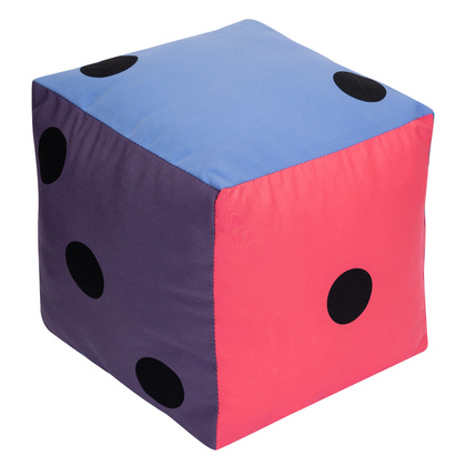 Kostka edukacyjna 10 cm - Kropki Pastelowa
