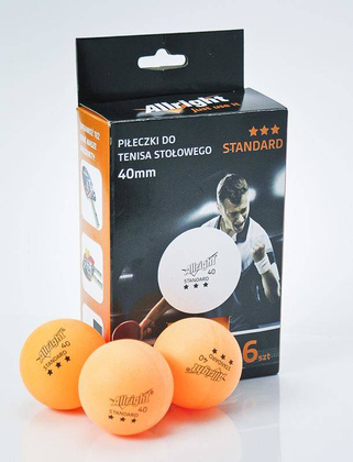 Pomarańczowe piłeczki do tenisa stołowego Allright 3*  TT04001 6 szt