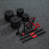 SGN140 PRO SET 6W1 ZESTAW CIĘŻARÓW 40KG HMS