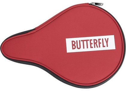 Czerwony pokrowiec na rakietkę do tenisa stołowego Butterfly Logo Case Round