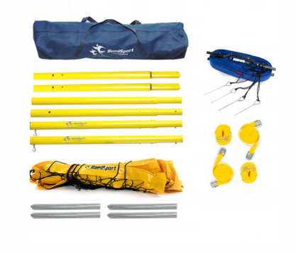 Zestaw rekreacyjny do siatkówki słupki stalowe