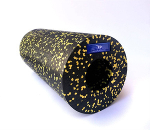 Czarno-żółty roller wałek do masażu gładki Yakimasport 100501