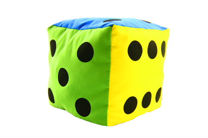 Kostka edukacyjna 10 cm - Kropki