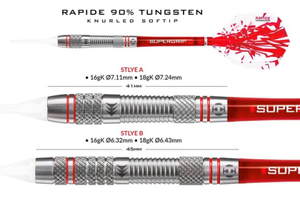 Rzutki Harrows RAPIDE 90% Softip
