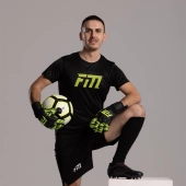 Czarno-zielone rękawice bramkarskie Football Masters Invictus X Training Black Green