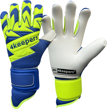 Niebiesko-seledynowe rękawice bramkarskie 4Keepers Equip Breeze NC - Junior