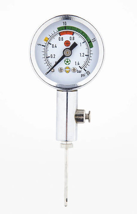 Srebrny ciśnieniomierz analogowy do piłek Legend MK-872