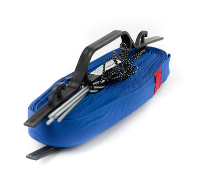 Niebieskie linie pola boiska do badmintona regulowane z liniami środkowymi