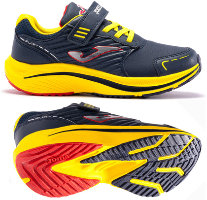 Granatowo-żółte buty sneakersy Joma Fury 2233 JFURYW2233V - Junior