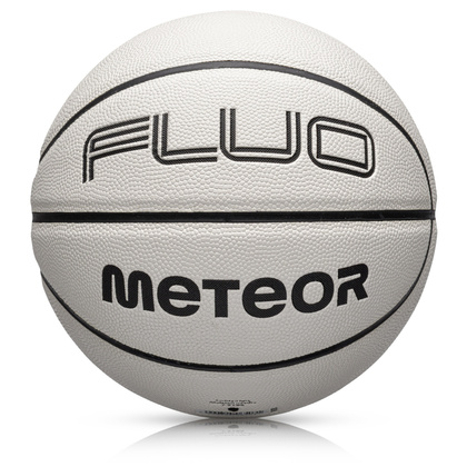 Piłka koszykowa Meteor Fluo biały/neonowy zielony 7