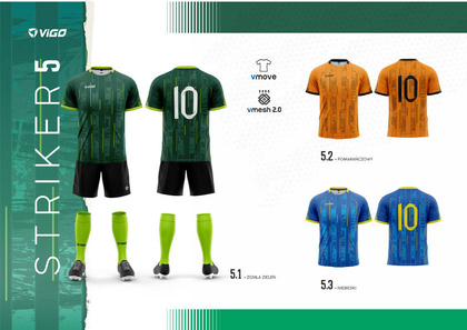 Komplet piłkarski Vigo Striker 5 + nadruk Sublimacja