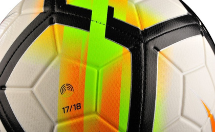 Bialo-pomarańczowa piłka nożna Nike Strike Repl Ordem SC3147-100 r4