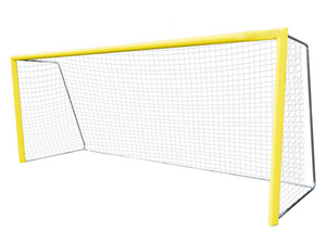 Bramka do piłki nożnej 5,5x2,2m [piłka nożna plażowa] przedłużana / tulejowa [profil AL owalny 120x100], głębokość 0,8/1,5m, lakier. żółta