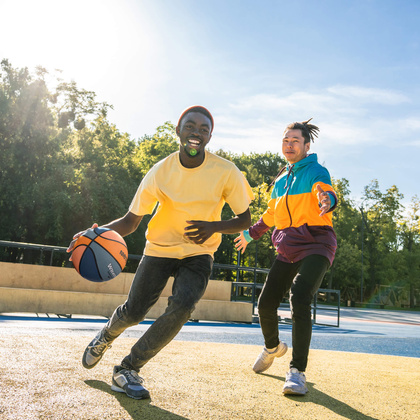 Piłka koszykowa Meteor What's up 6 morski/pomarańczowy
