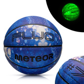 Piłka koszykowa Meteor Fluo niebieski/biały 7