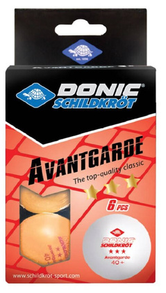 Pomarańczowe piłeczki do tenisa stołowego Donic Avantgarde 3* - 6 szt