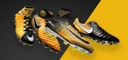 Żółto-czarne buty piłkarskie na halę Nike Hypervenom Phelon IC 852563-801