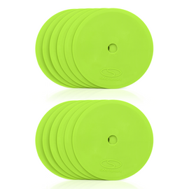 Płaskie znaczniki pola - okrągłe 15 cm - 12x zielony SMJ sport ZPO-G