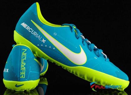 Niebiesko-żółte buty piłkarskie na orlik Nike Mercurial Victory TF 921494-400 JR