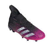 Czarno-różowe buty piłkarskie korki Adidas Predator Freak.3 FG FW7530 - Junior